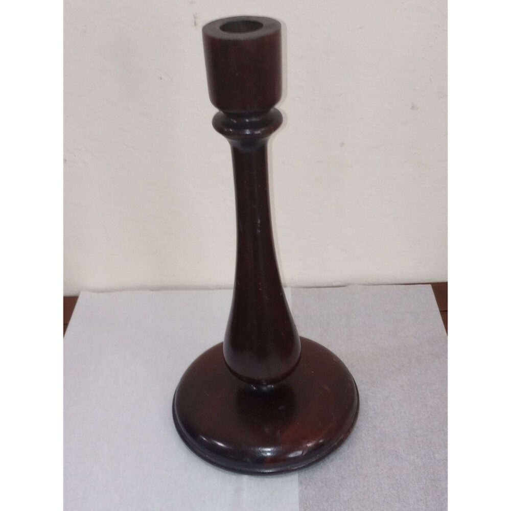 Wooden Candle Stick 12.5" Tall - Vintage!